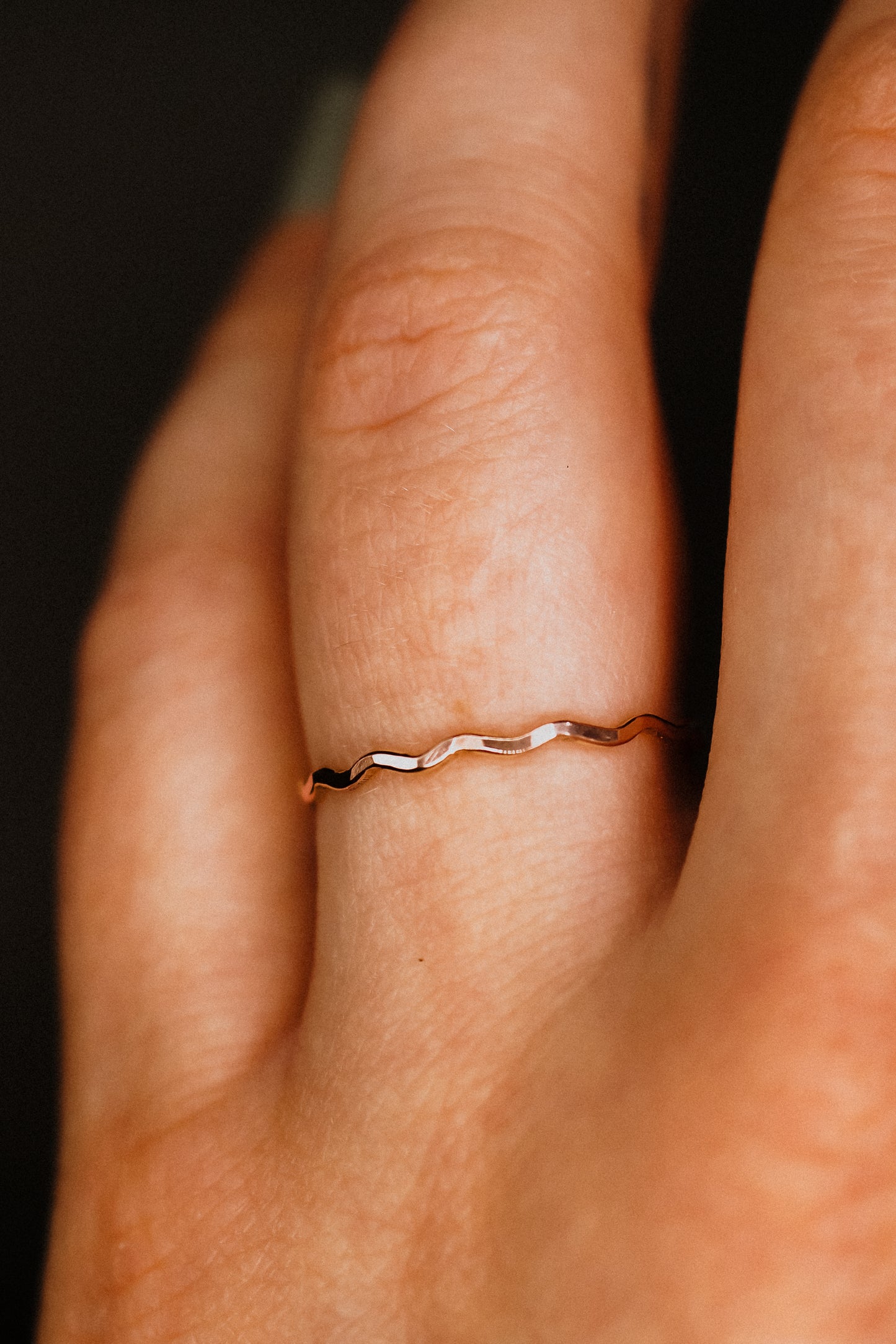 Squiggle Ring, 14K Rose Gold Fill