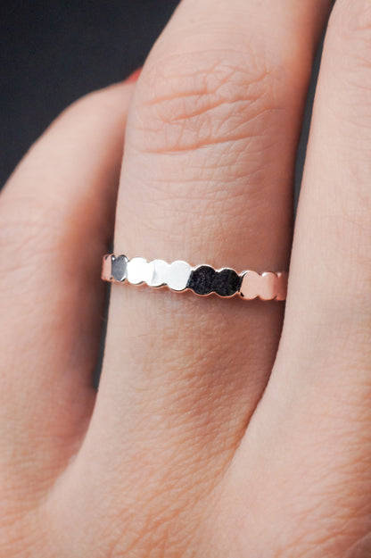 The Ultimate Bead Set of 5 Stacking Rings, Gold Fill, Rose Gold Fill or Sterling Silver