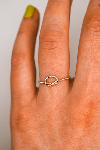 Twist Open Knot Ring,  Sterling Silver