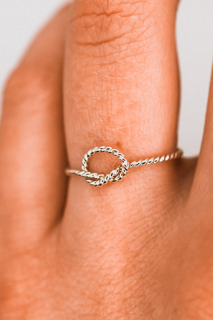 Twist Open Knot Ring,  Sterling Silver
