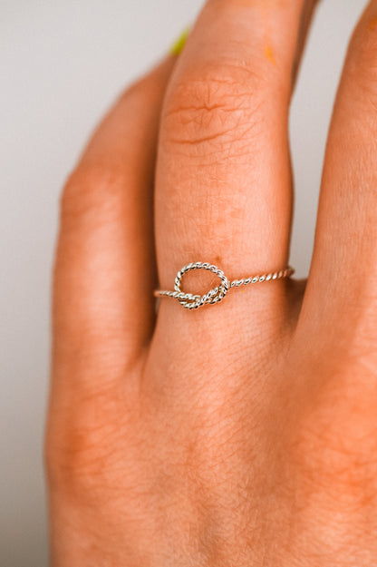 Twist Open Knot Ring,  Sterling Silver