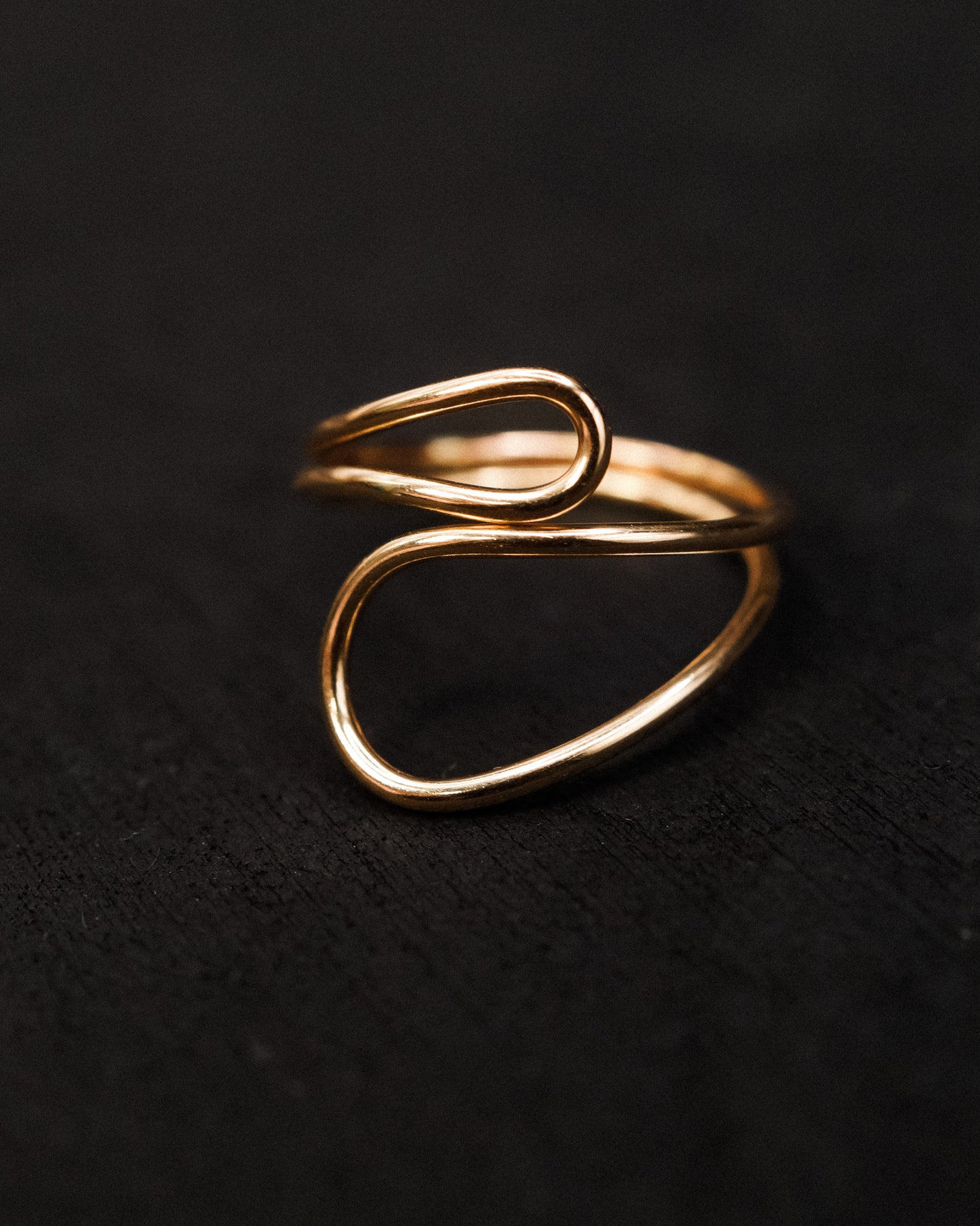 Wave Cuff Ring, 14K Gold Fill