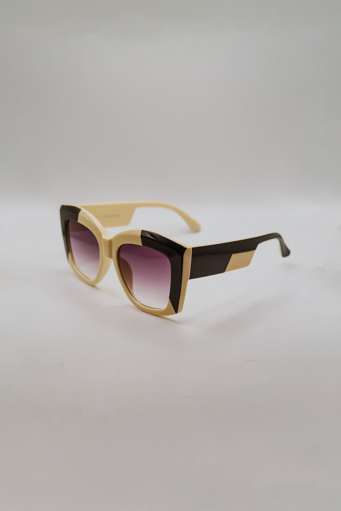 Oversized Black & White Sunglasses
