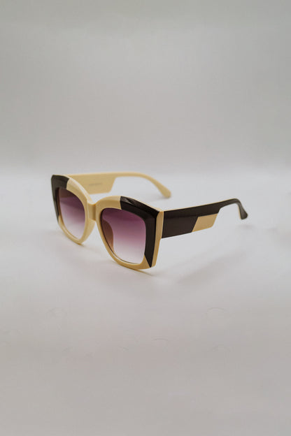 Oversized Black & White Sunglasses
