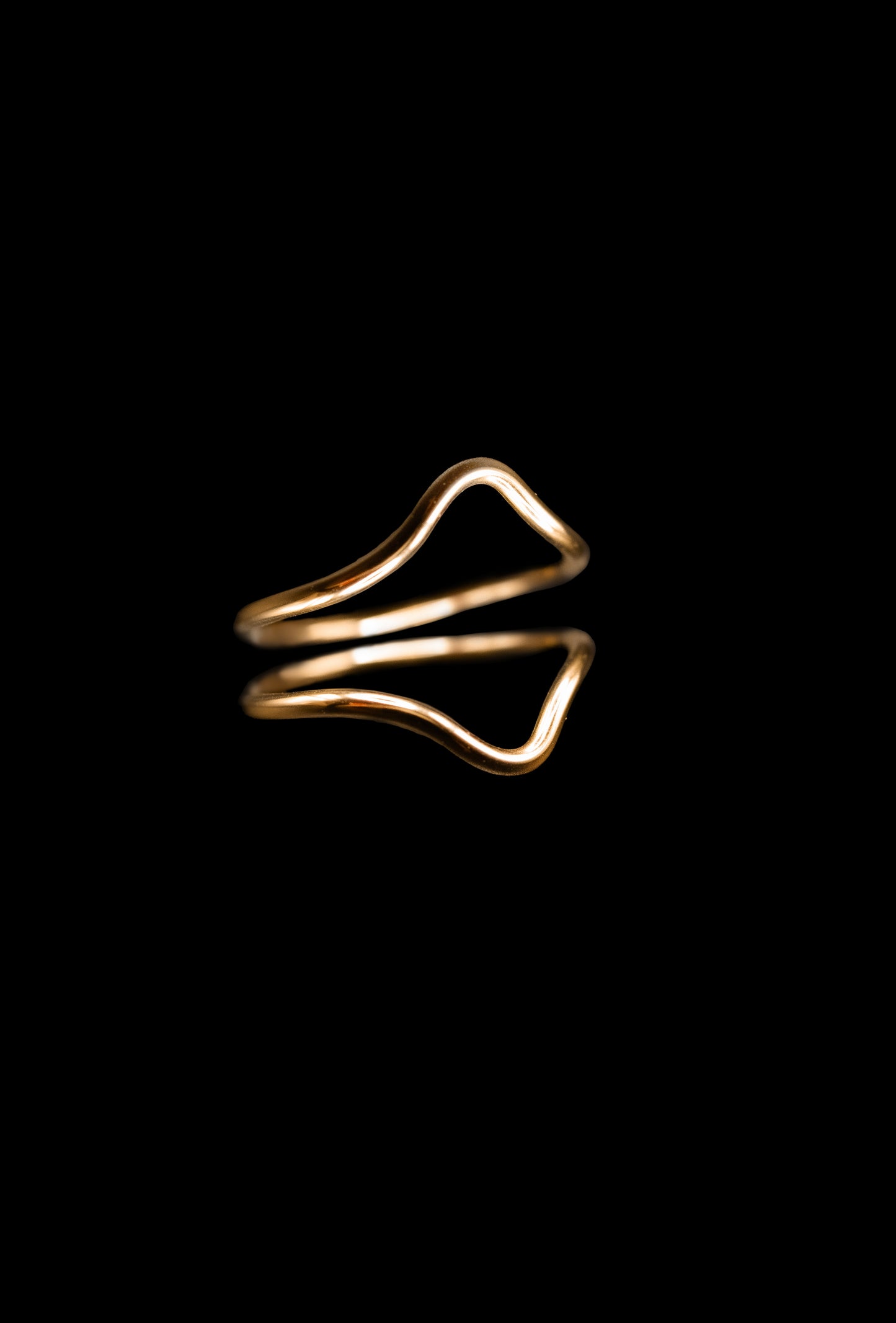 Teardrop Set of 2 Stacking Rings in Gold, Rose Gold or Silver