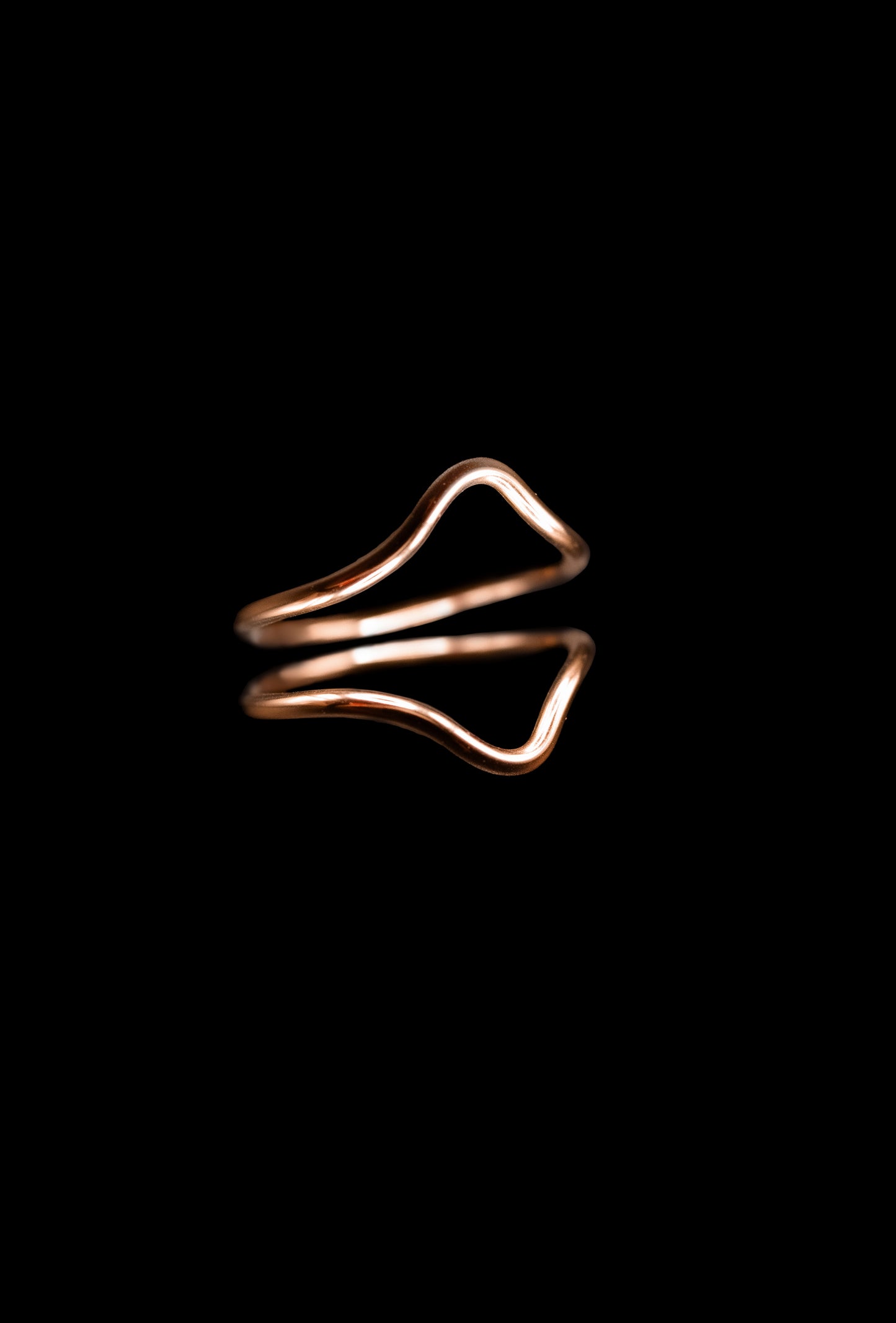 Teardrop Set of 2 Stacking Rings in Gold, Rose Gold or Silver