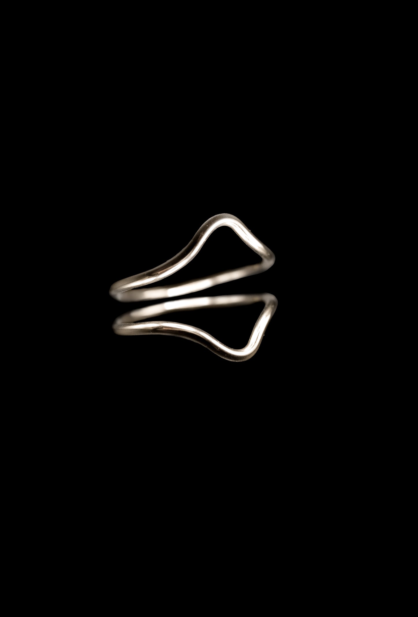 Teardrop Set of 2 Stacking Rings in Gold, Rose Gold or Silver