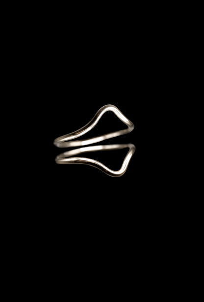 Teardrop Set of 2 Stacking Rings in Gold, Rose Gold or Silver