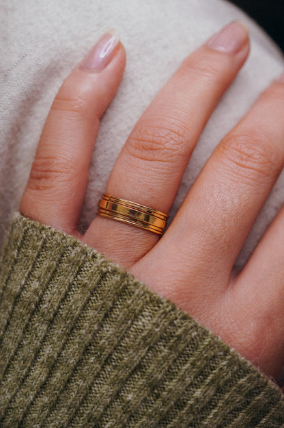 The Minimal Mirror Set of 5 Stacking Rings, Gold Fill, Rose Gold Fill or Sterling Silver