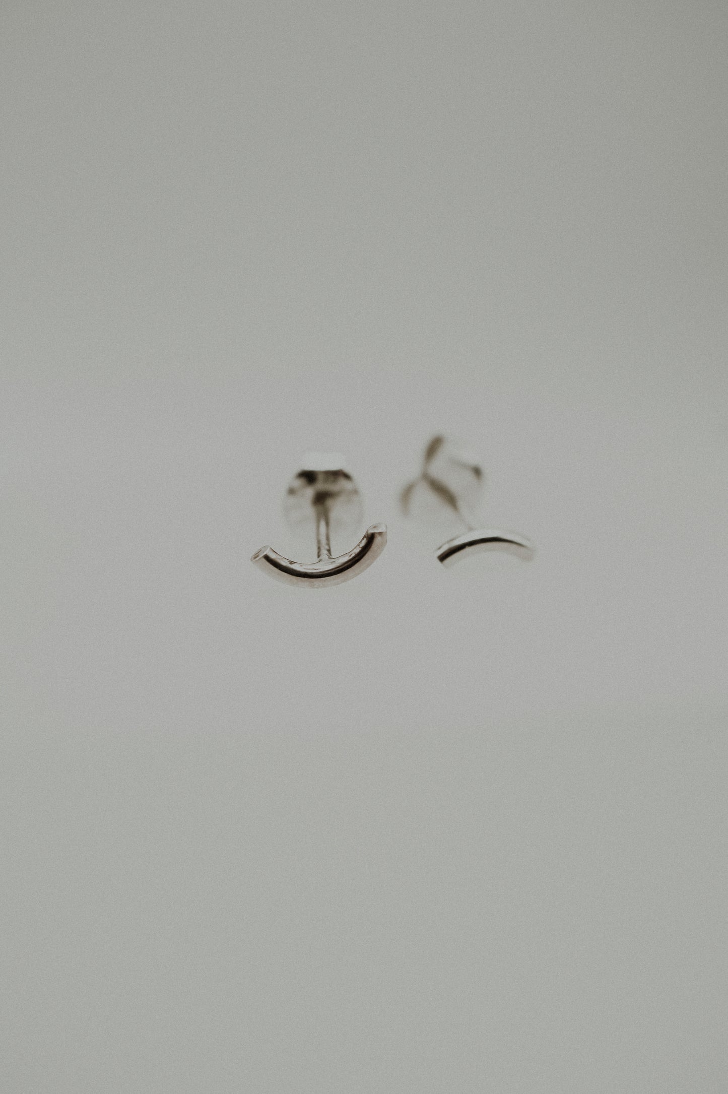 Tiny Arc Stud Earrings, Gold Fill, Rose Gold Fill or Sterling Silver