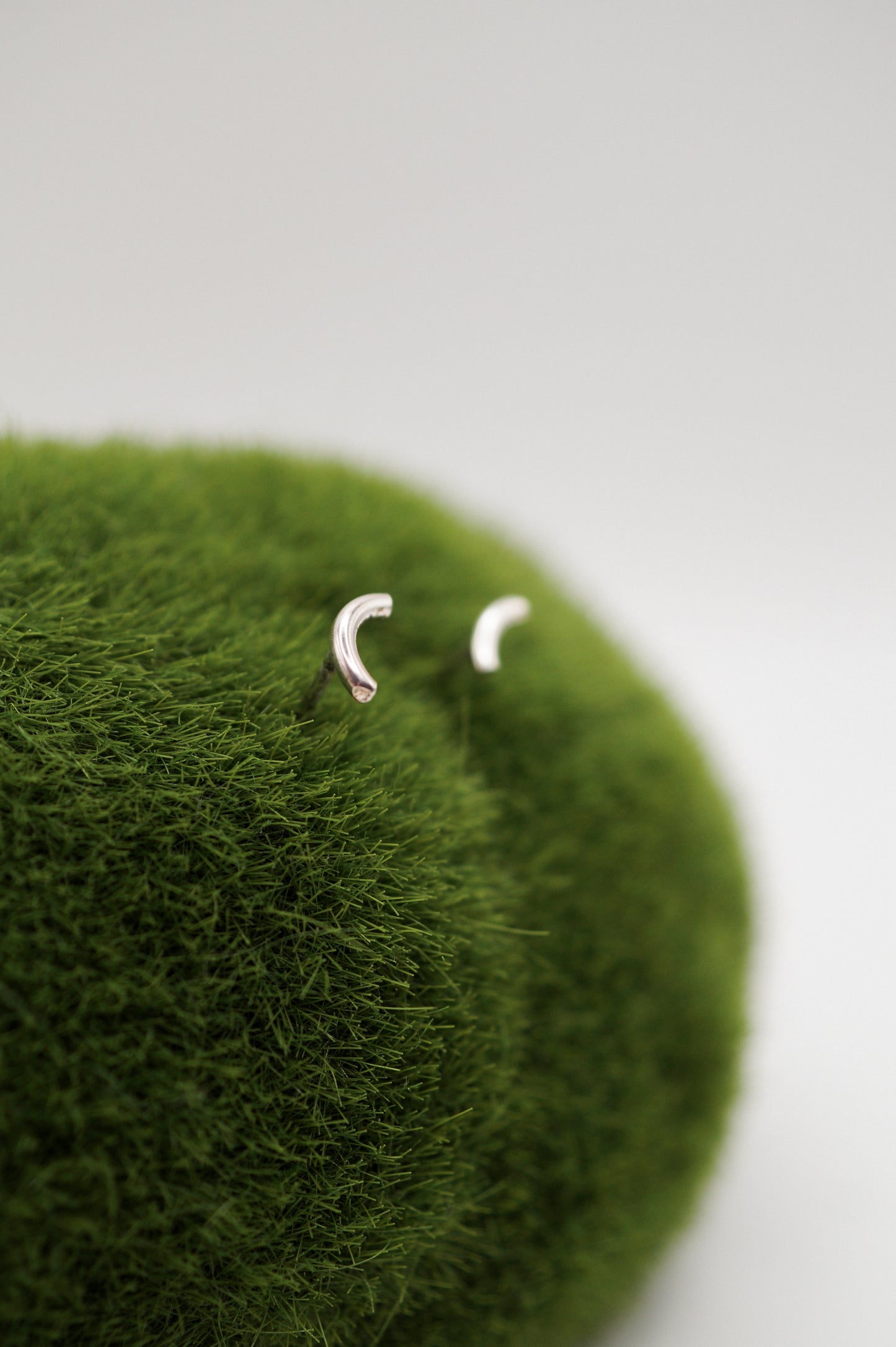 Tiny Arc Stud Earrings, Gold Fill, Rose Gold Fill or Sterling Silver