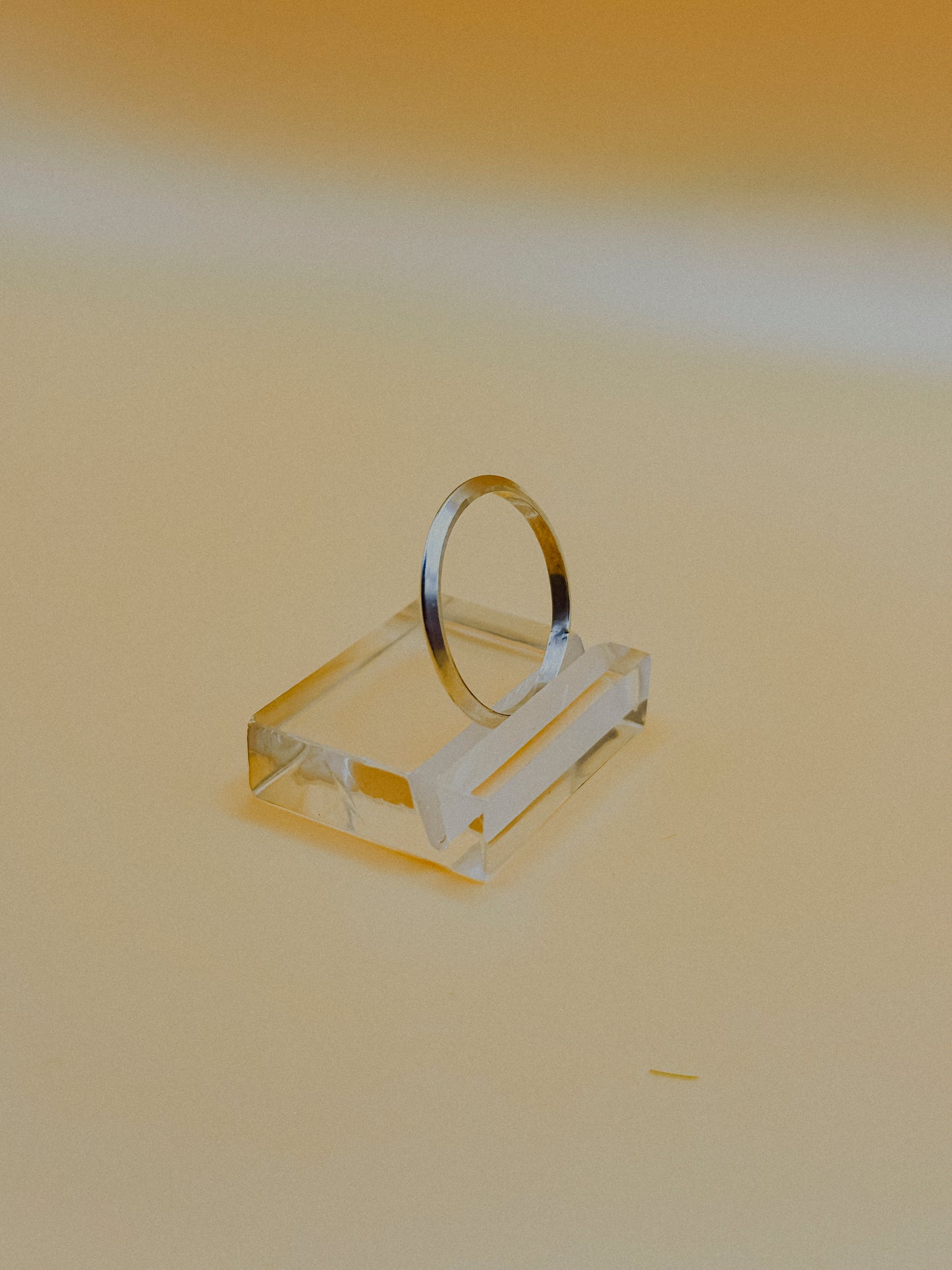 Thick Triangle Ring, Sterling Silver