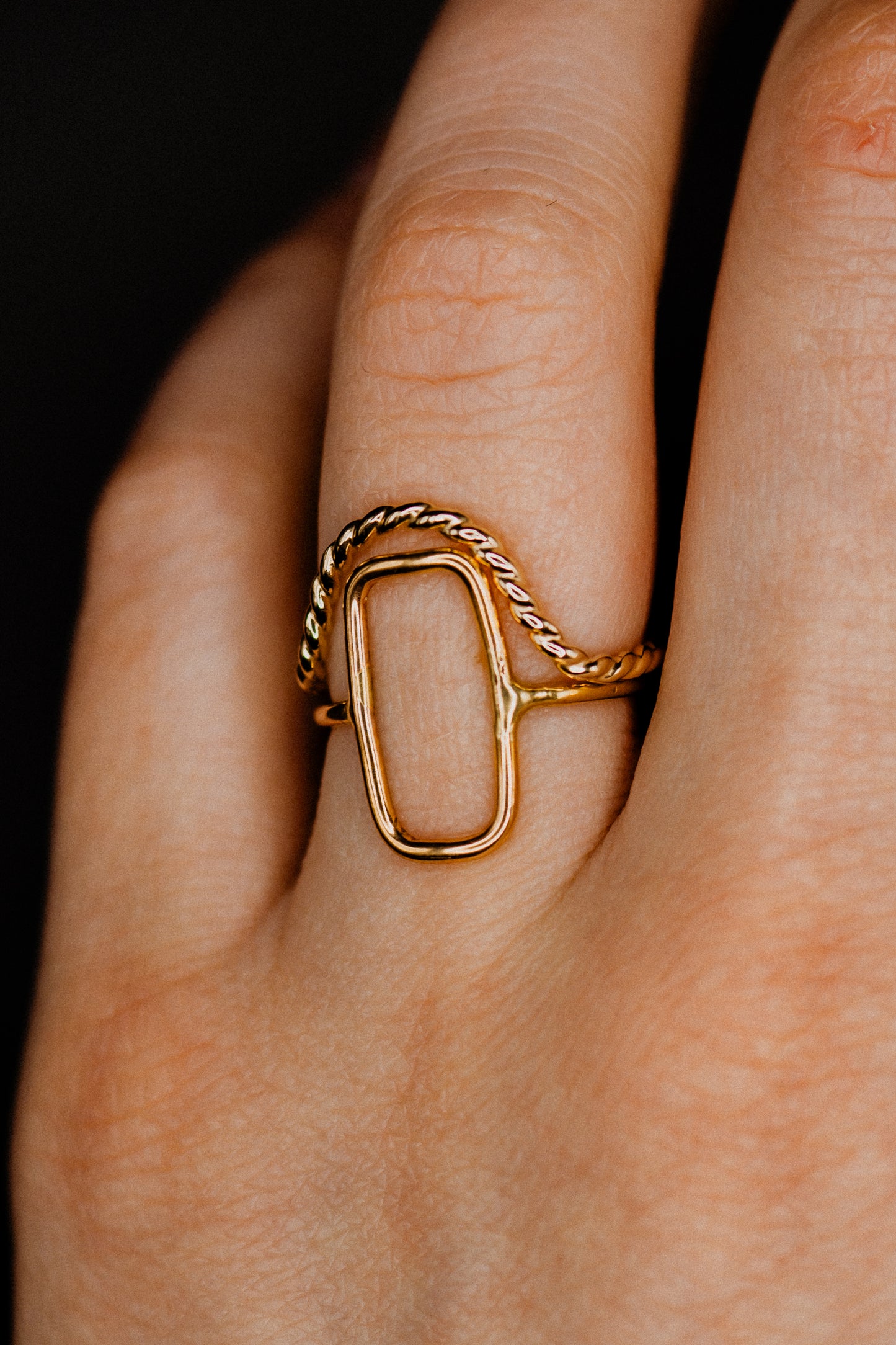 Twist Arc Ring, 14K Gold Fill