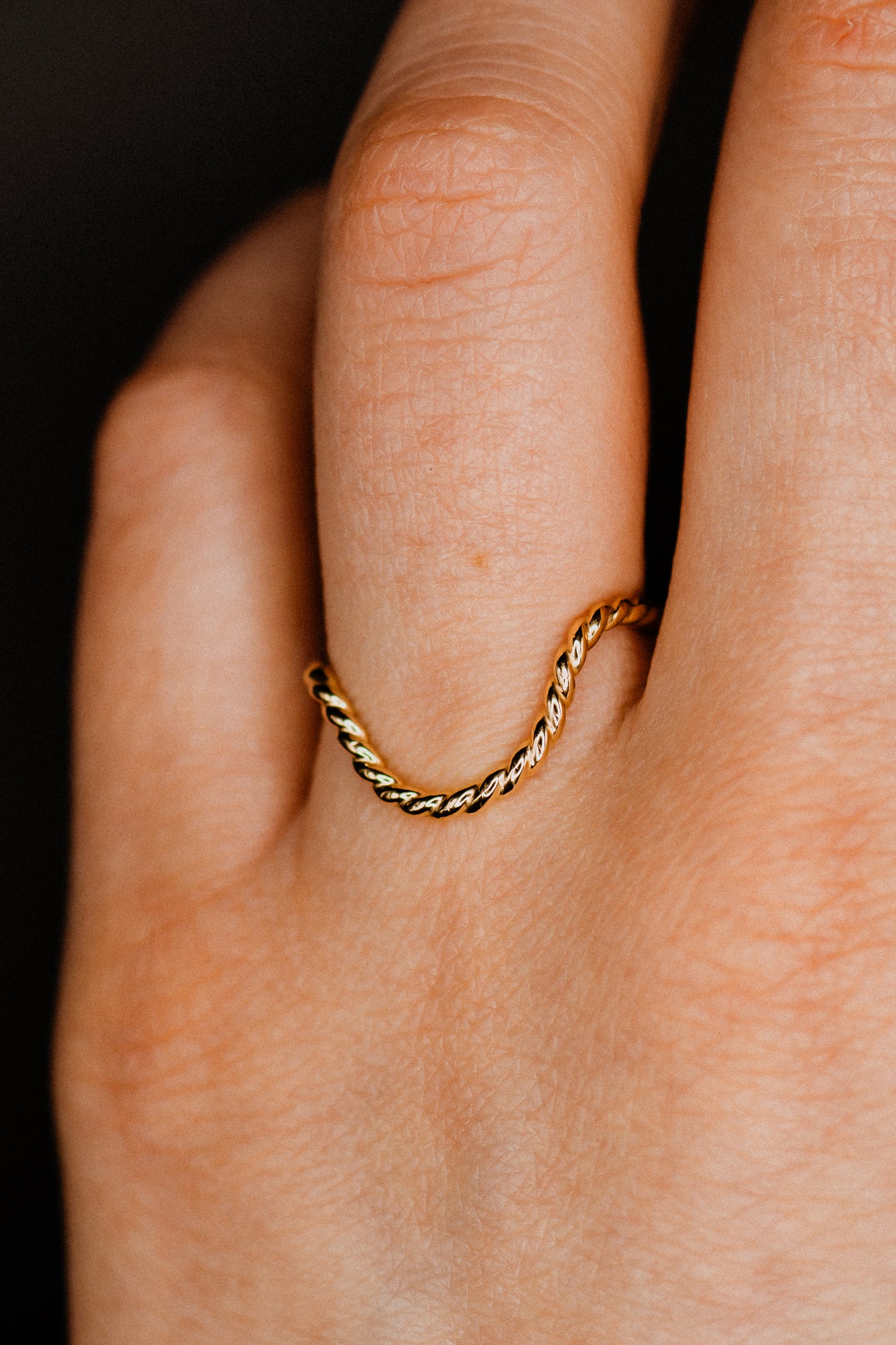 Twist Arc Ring, 14K Gold Fill