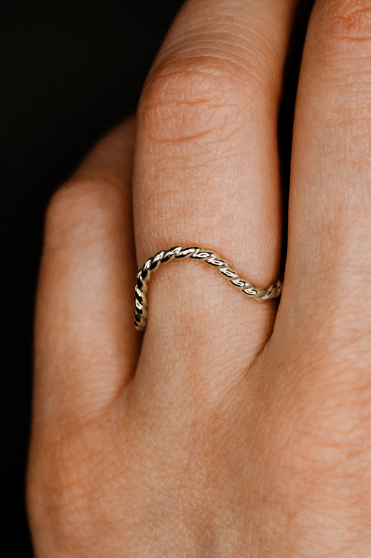 Twist Arc Ring, Sterling Silver