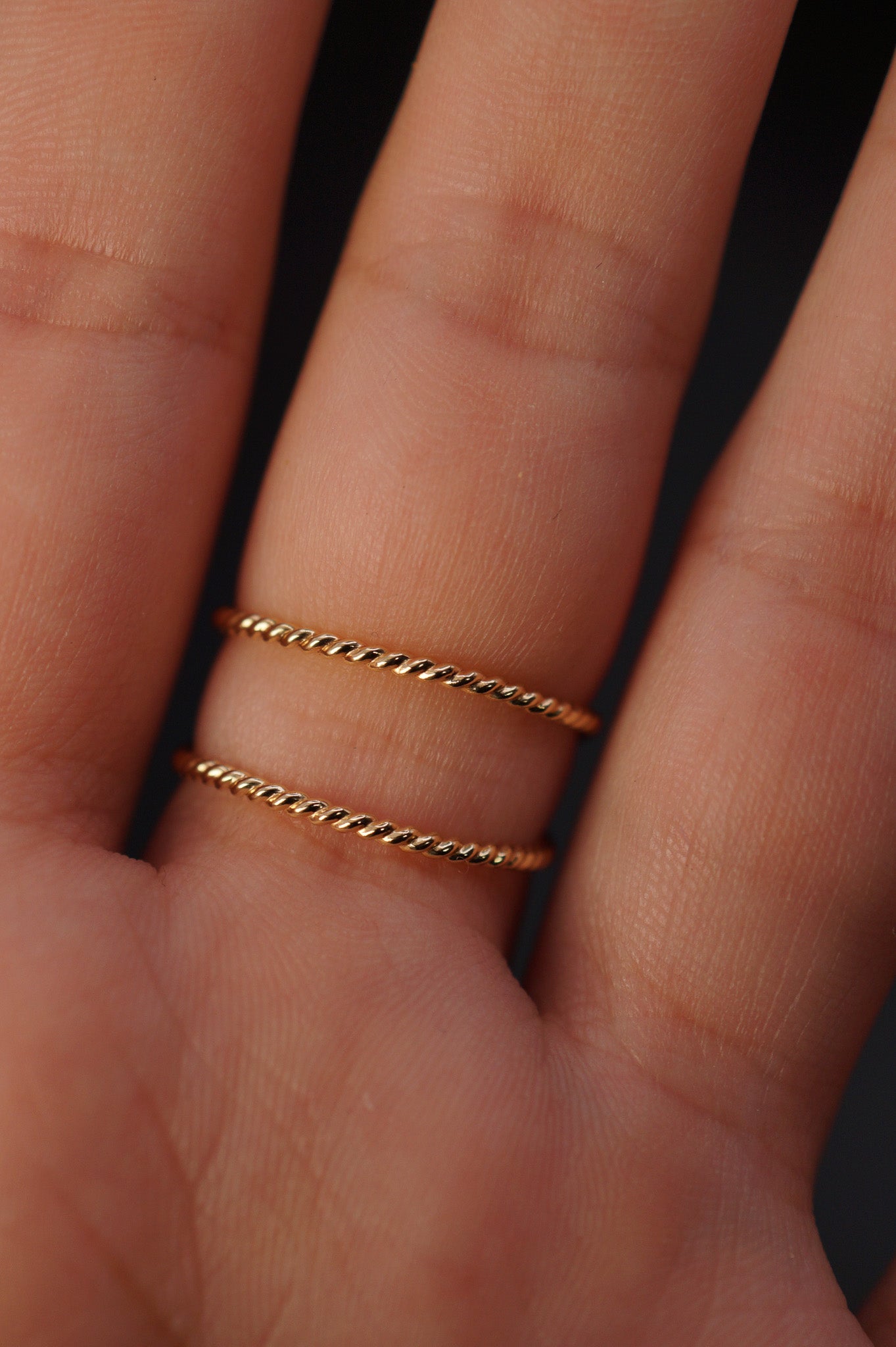 Twist X-Ring, 14K Gold Fill