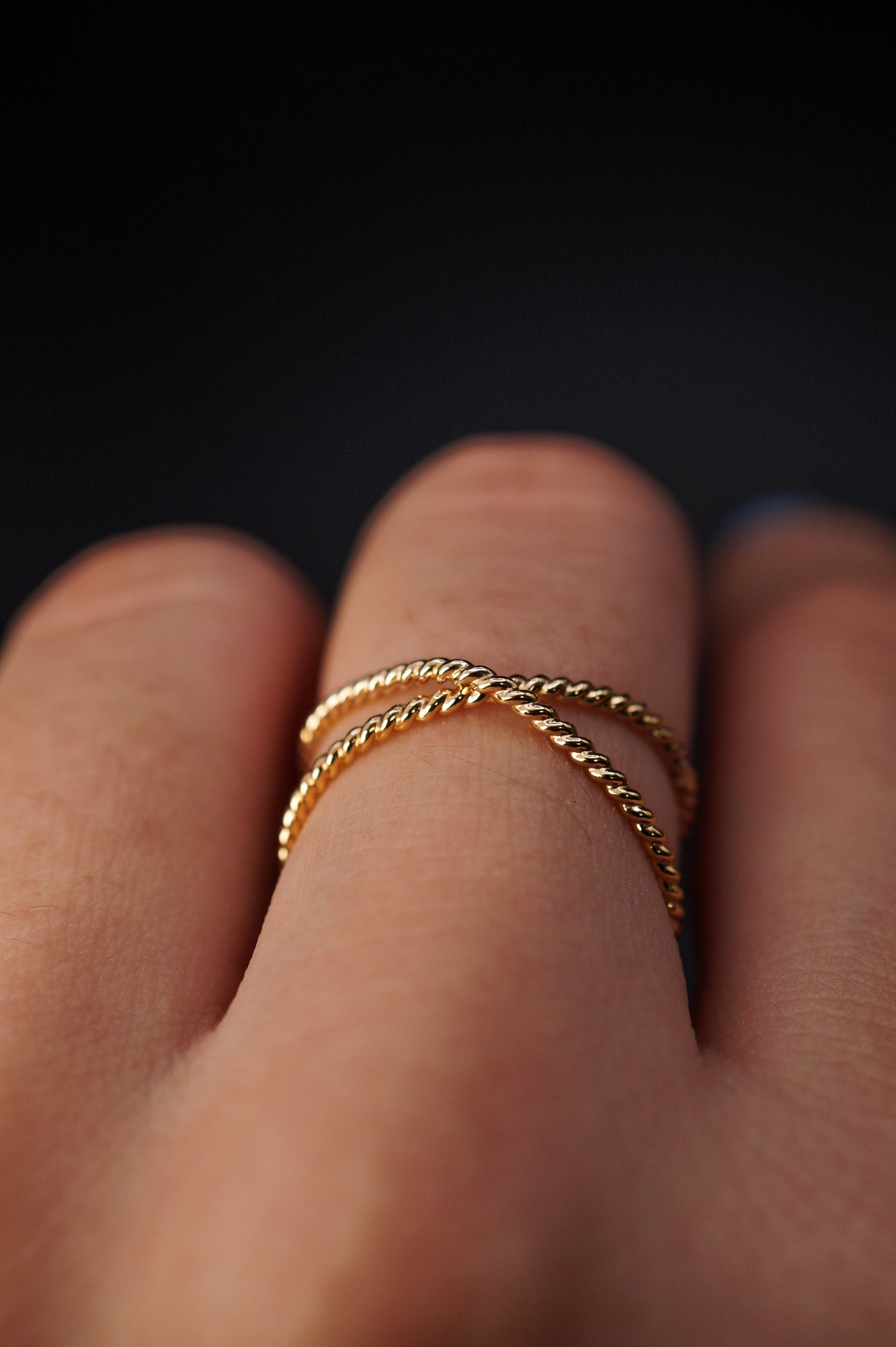 Twist X-Ring, 14K Gold Fill