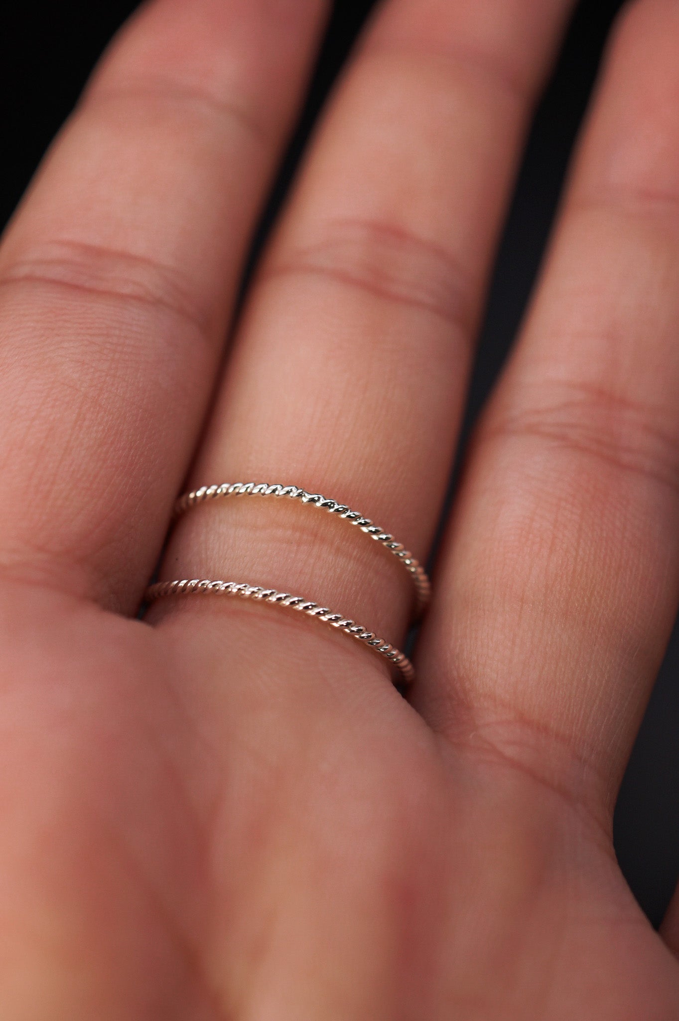 Twist X-Ring, Sterling Silver