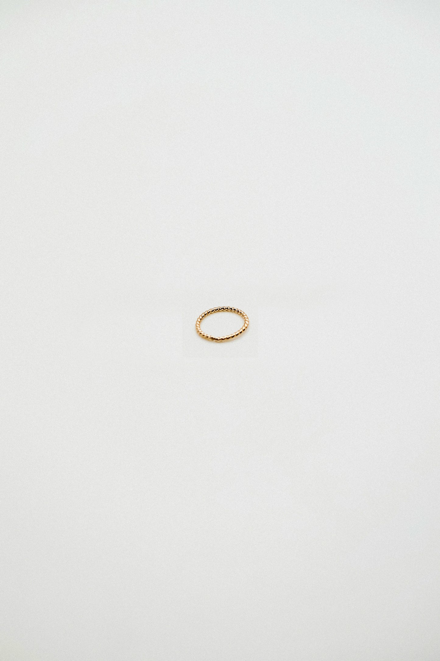 Twist Huggie Hoop Earring in Solid 14K Gold