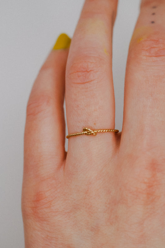 Twist Closed Knot Ring, 14K Gold Fill