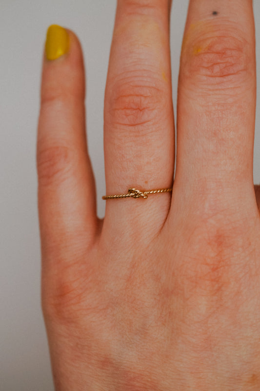 Twist Closed Knot Ring, 14K Gold Fill