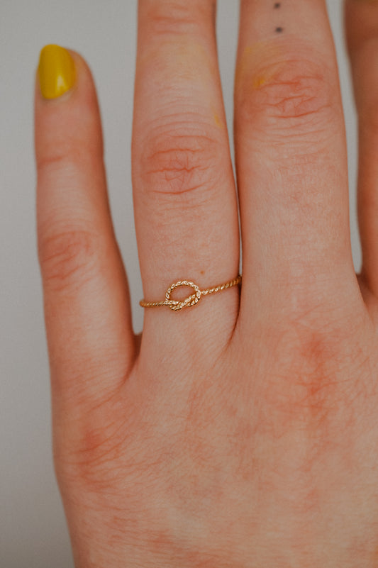 Twist Open Knot Ring, 14K Gold Fill