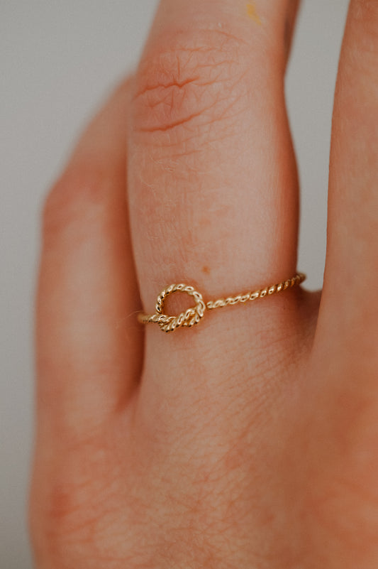 Twist Open Knot Ring, 14K Gold Fill