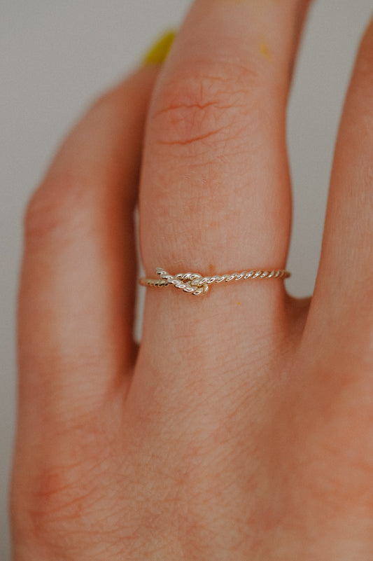 Twist Closed Knot Ring, Sterling Silver