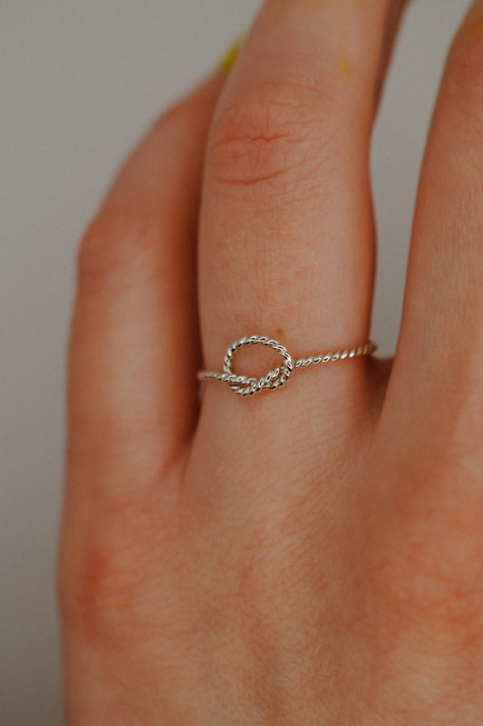 Twist Open Knot Ring,  Sterling Silver