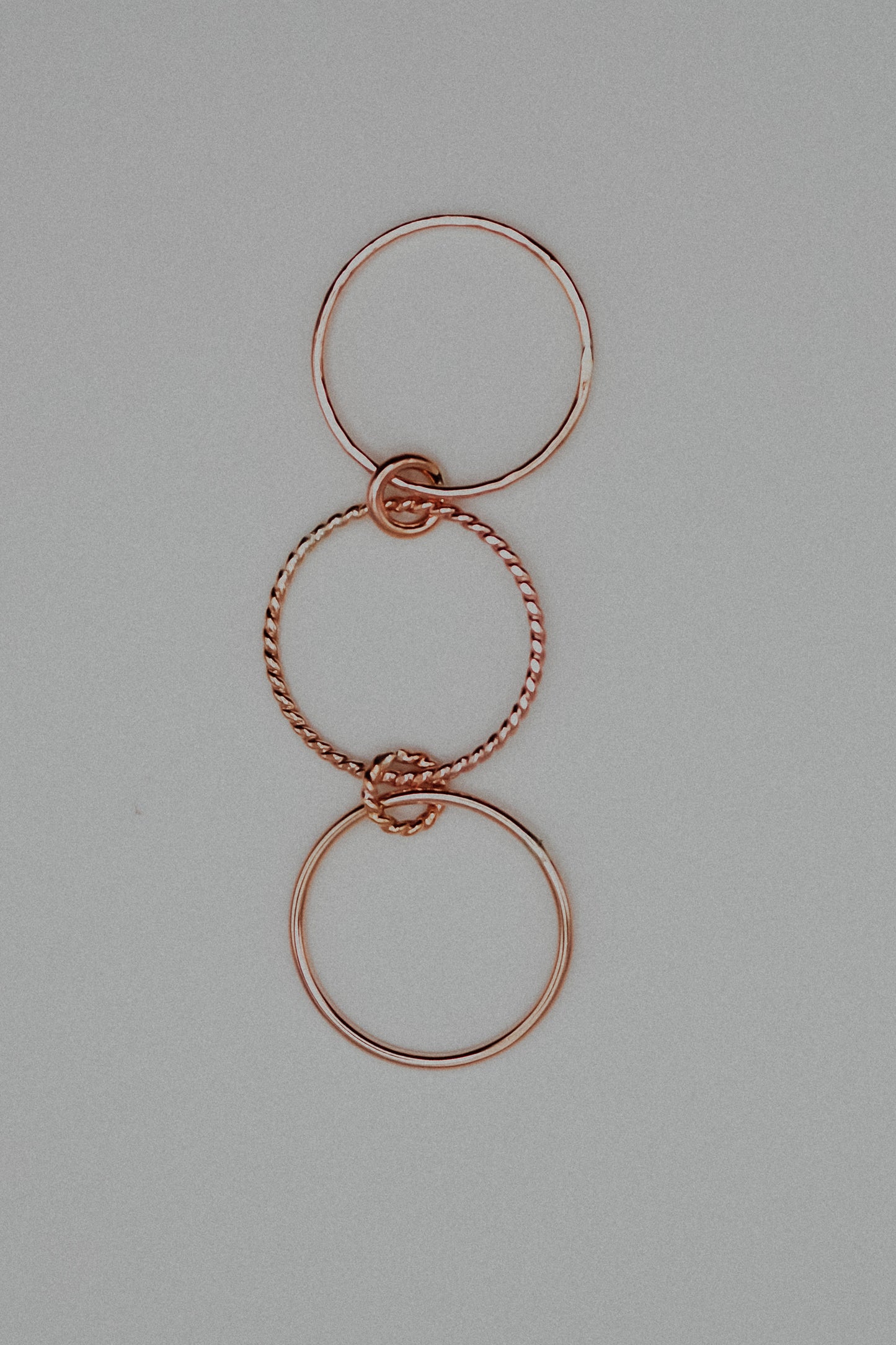 Twist Ladder Link Ring, 14K Rose Gold Fill