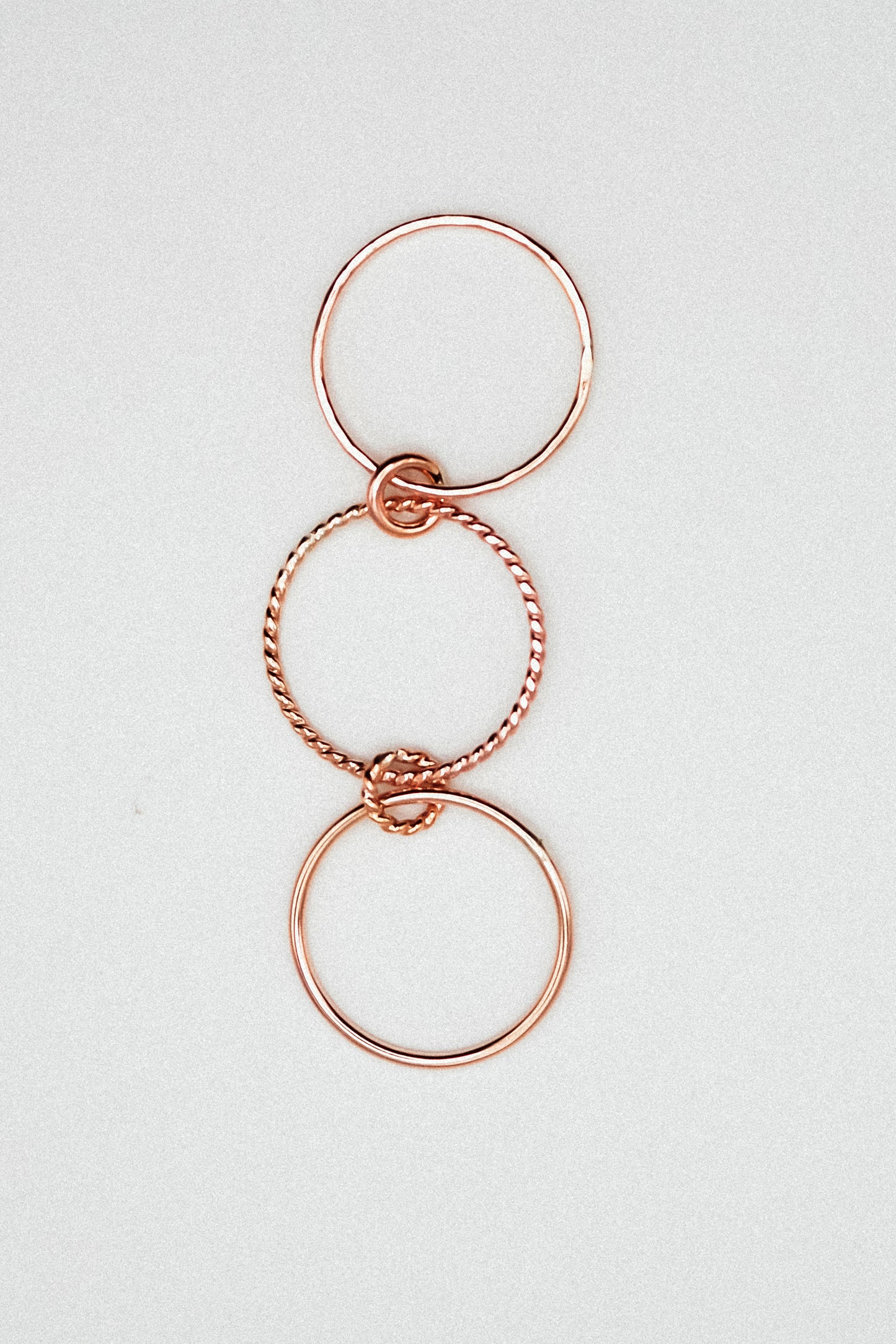 Twist Ladder Link Ring, 14K Rose Gold Fill