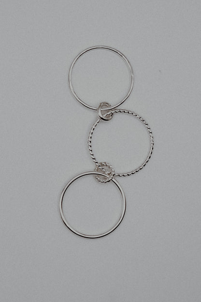 Twist Ladder Link Ring, Sterling Silver
