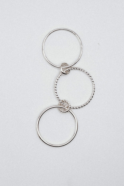 Twist Ladder Link Ring, Sterling Silver