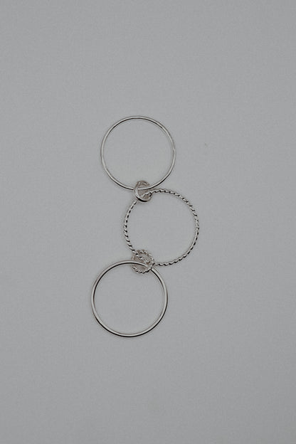 Twist Ladder Link Ring, Sterling Silver