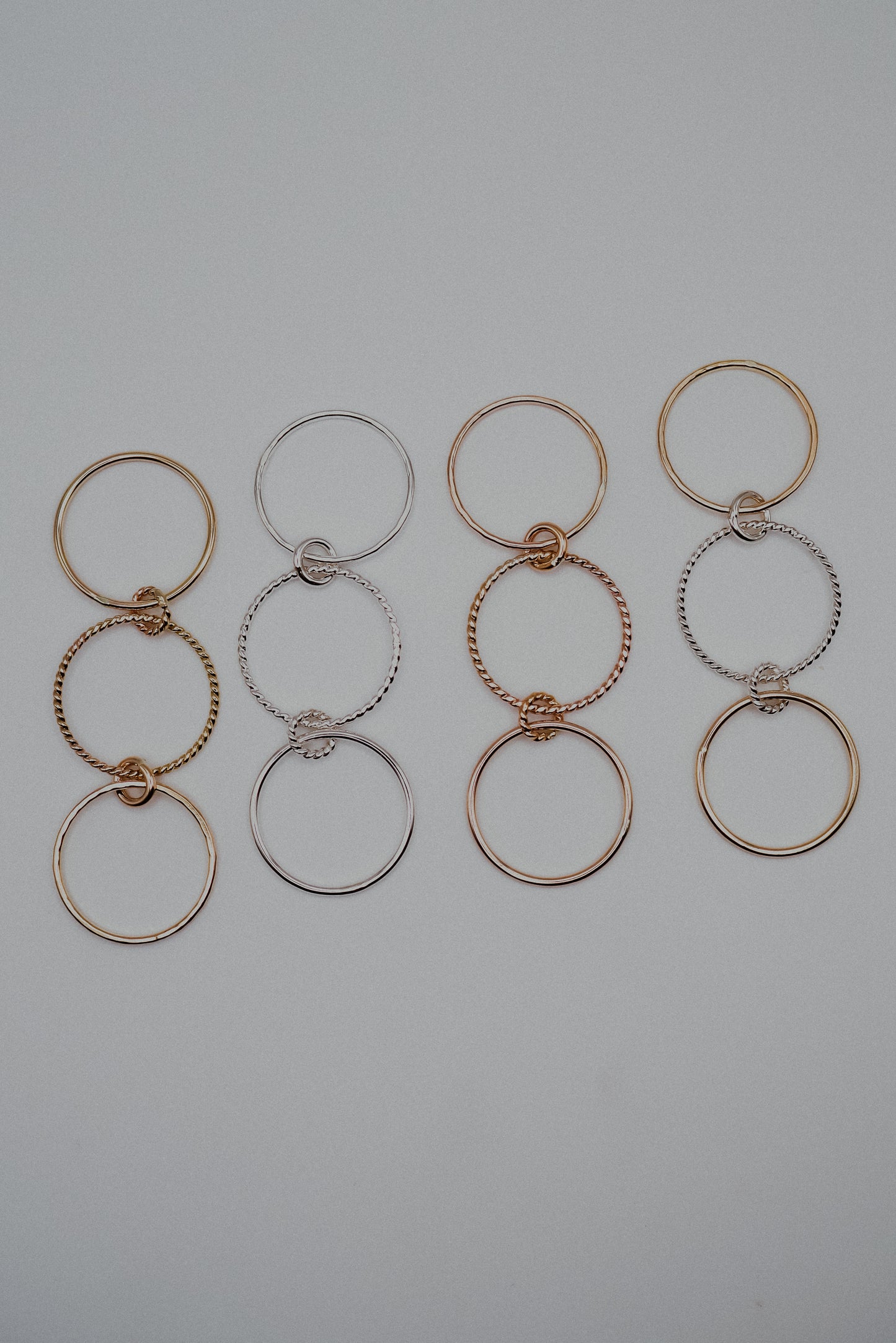 Twist Ladder Link Ring, Sterling Silver