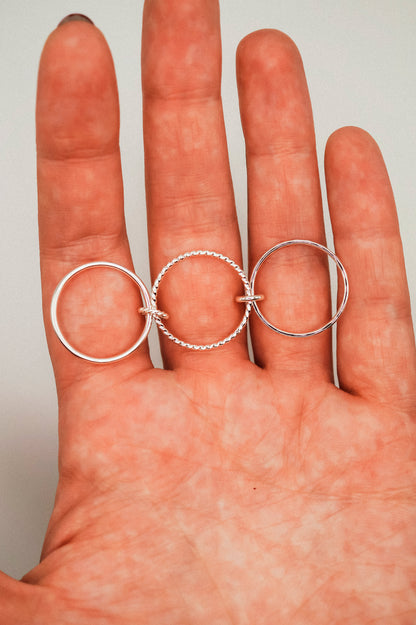 Twist Ladder Link Ring, Sterling Silver