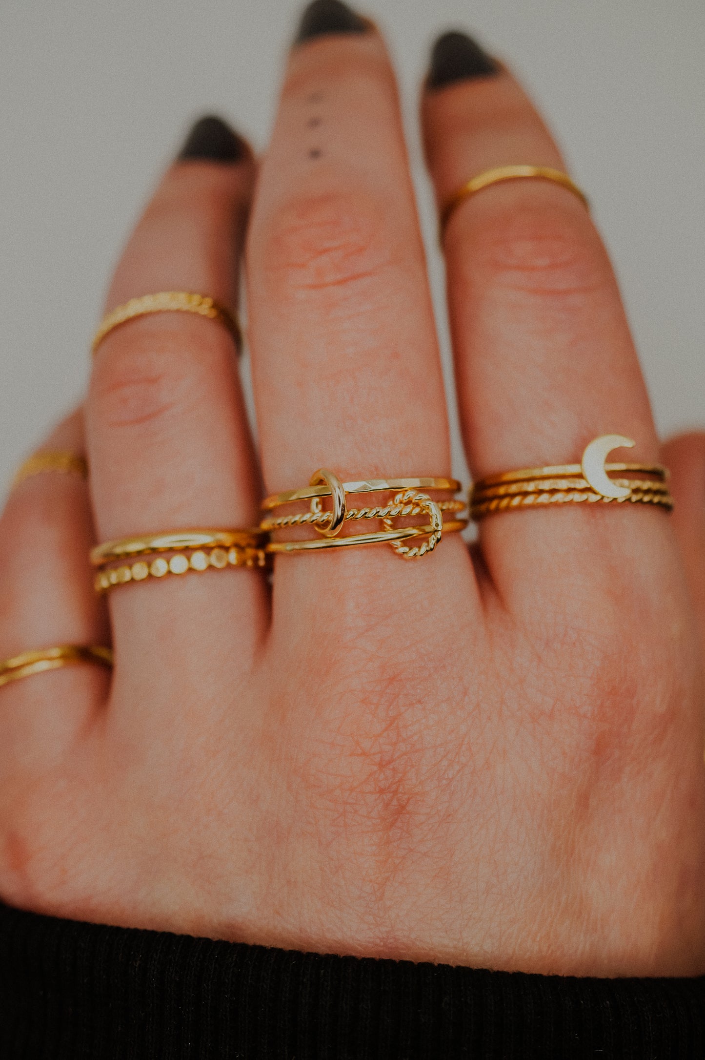 Twist Ladder Link Ring, 14K Gold Fill