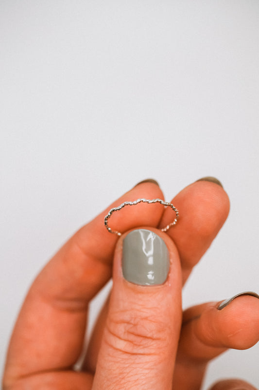 Twist Squiggle Ring, Sterling Silver
