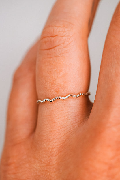 Twist Squiggle Ring, Sterling Silver