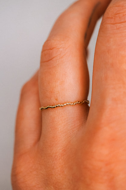 Twist Squiggle Ring, 14K Gold Fill