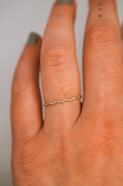 Twist Squiggle Ring, Sterling Silver