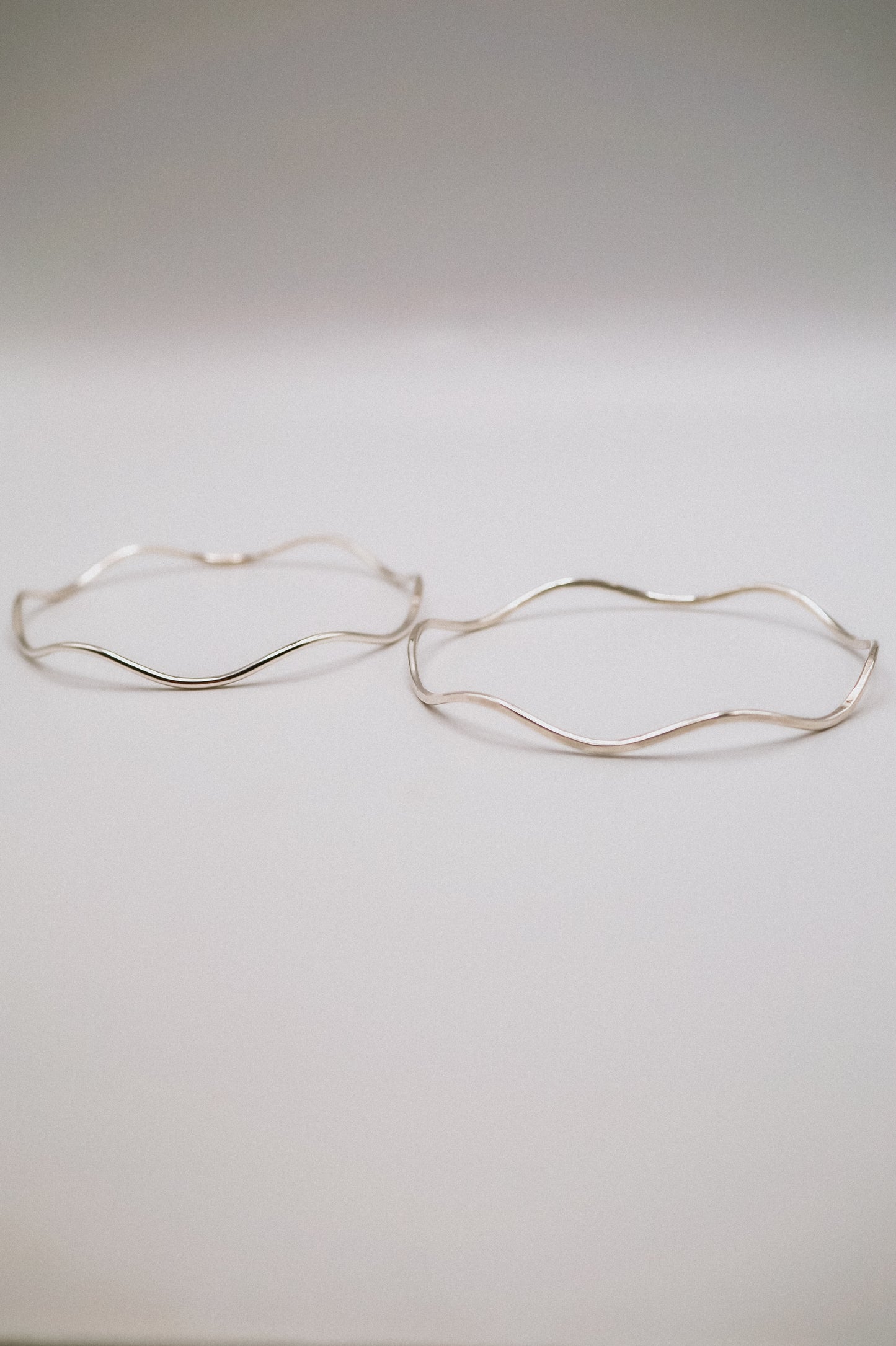 Wave Bangle Bracelet, Gold Fill, Rose Gold Fill or Sterling Silver