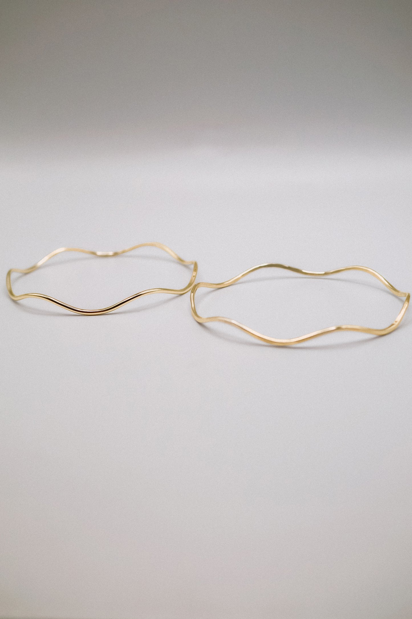 Wave Bangle Bracelet, Gold Fill, Rose Gold Fill or Sterling Silver