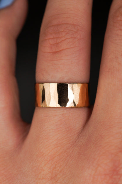 Wide Band, Solid 14K Gold