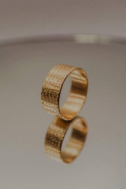 Wide Band, Solid 14K Gold