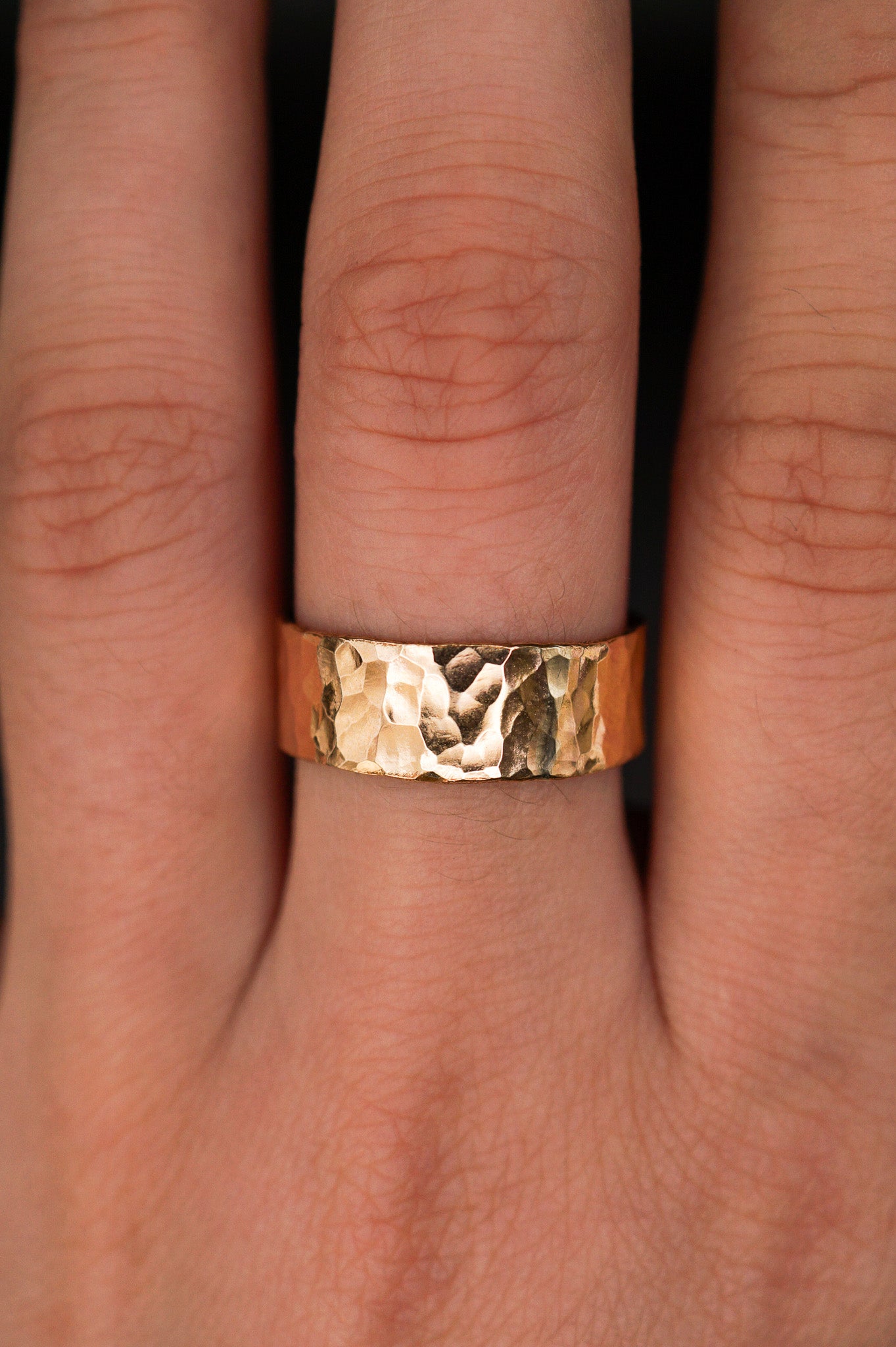 Wide Band, Solid 14K Gold