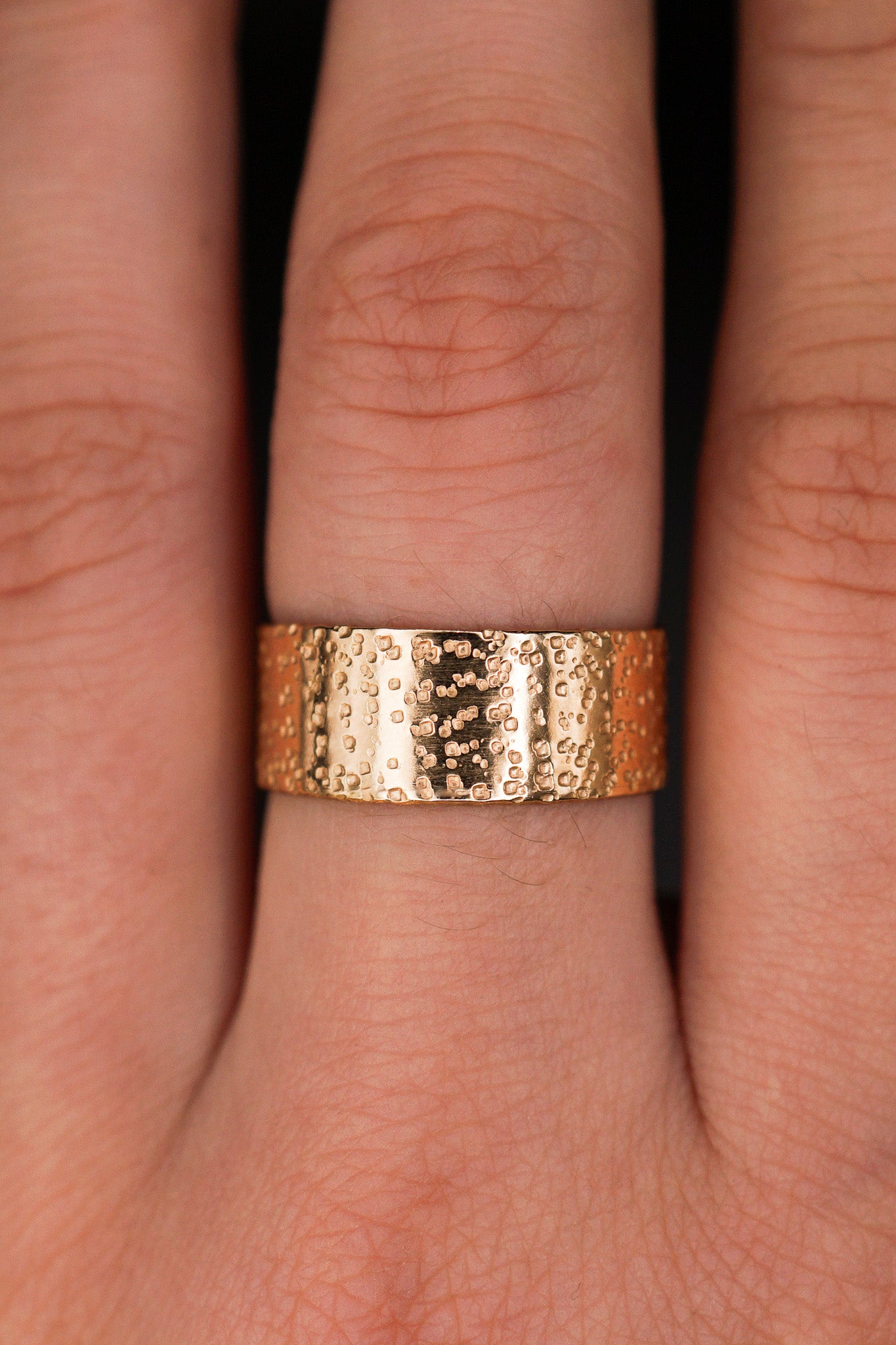 Wide Band, Solid 14K Gold