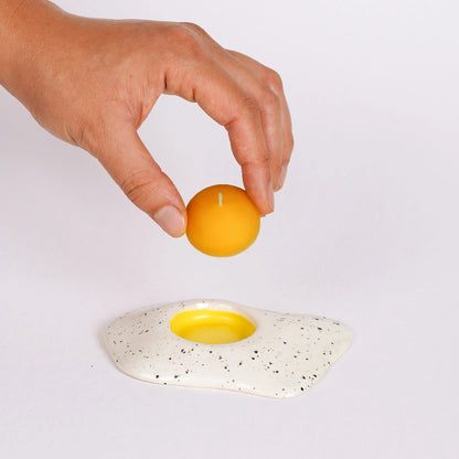 Ceramic Salt and Pepper Egg Tea Light Candle Holder