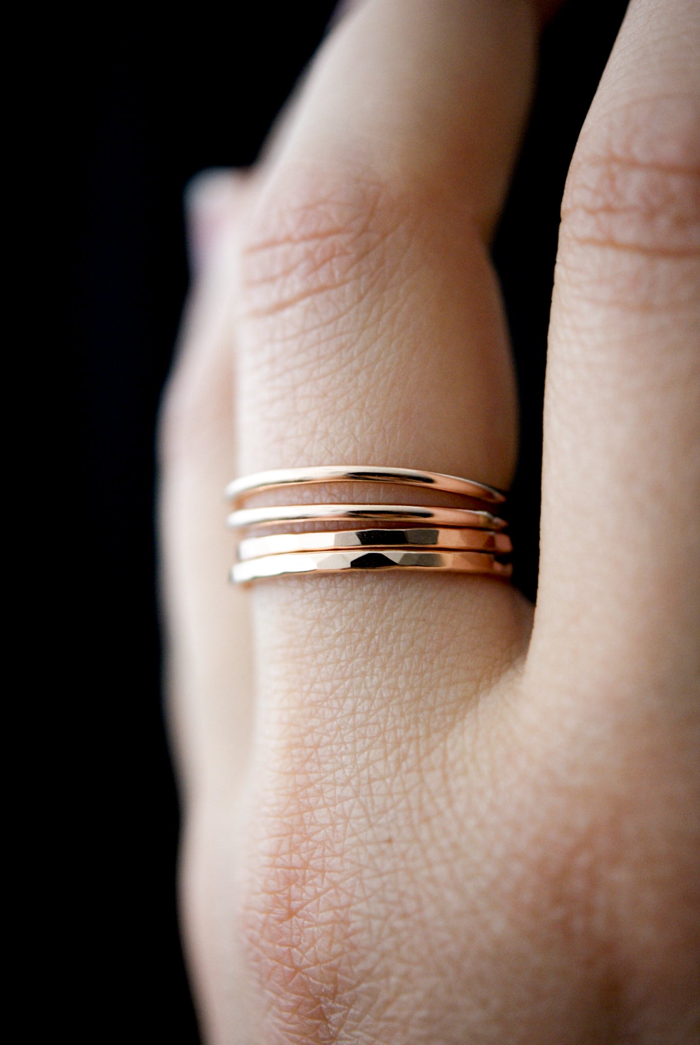 Thick Ring, Solid 14K Rose Gold