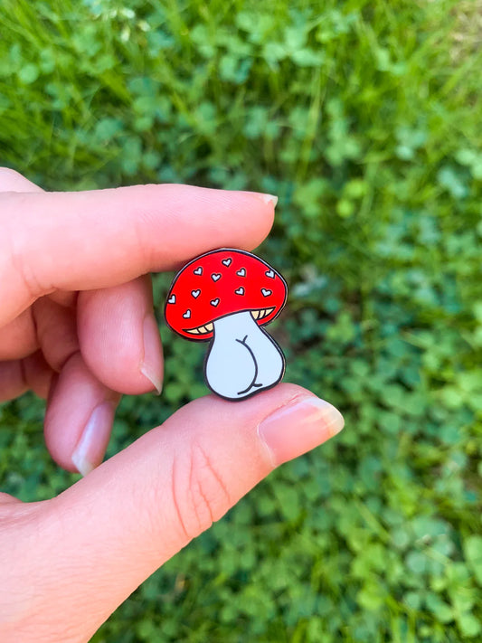 Mushroom Booty Enamel Pin